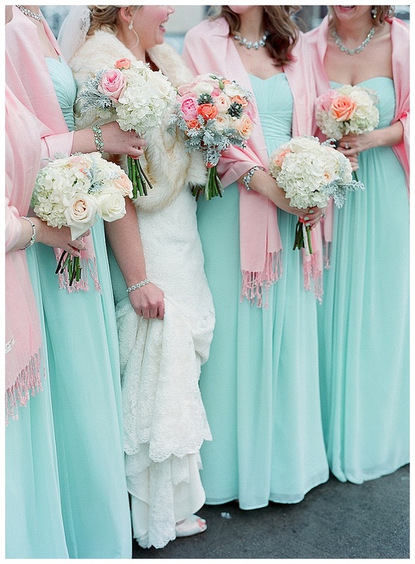 colorado wedding planner, denver wedding planner, peach wedding flowers, pastel wedding, mint bridesmaids dress