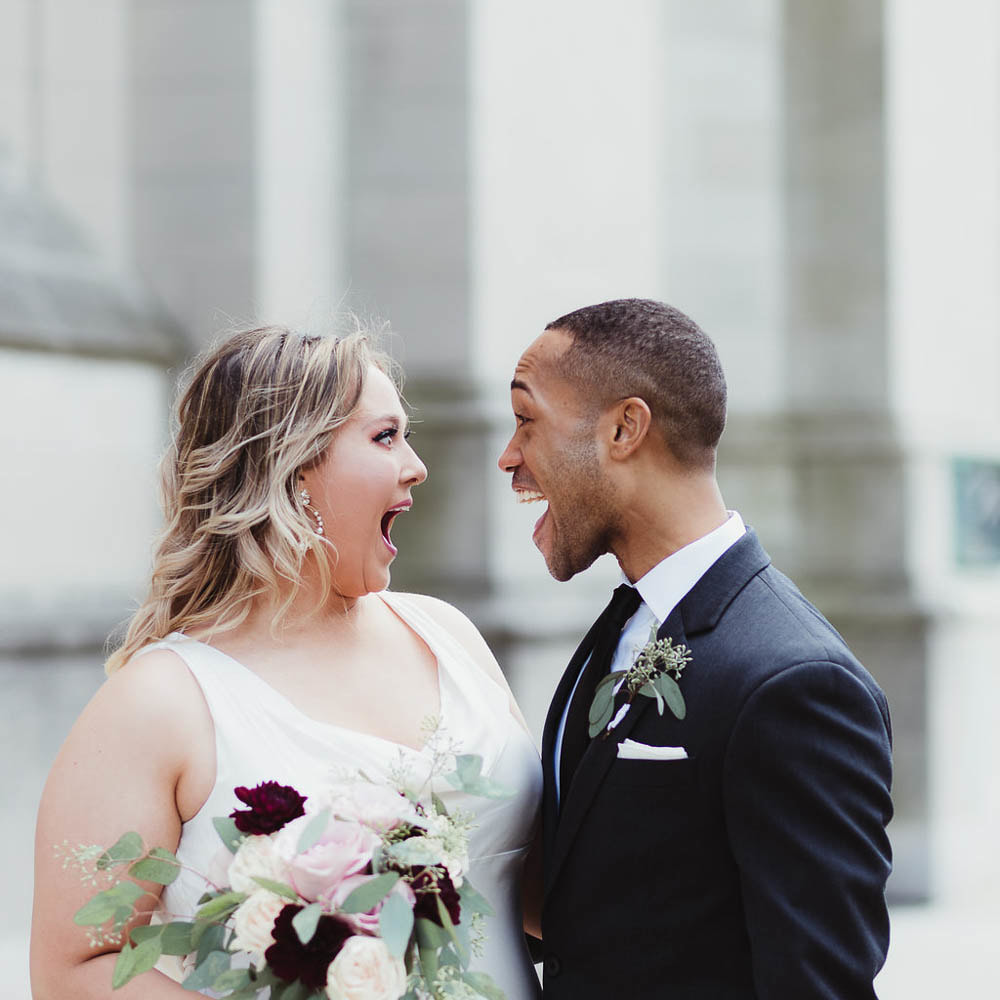 Bride and groom portrait, riverside church nyc wedding, sweetly paired wedding planning, city wedding inspiration