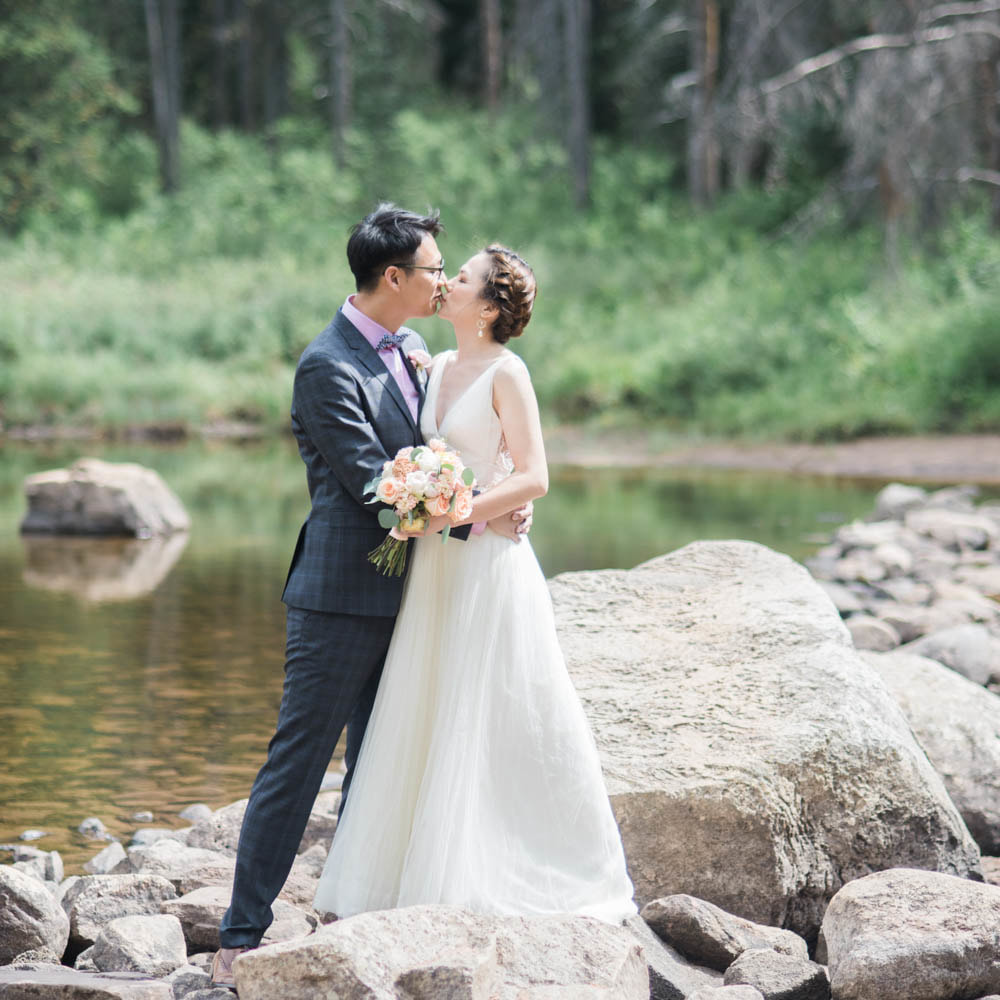 Bride and groom portrait, piney river ranch wedding, mountain wedding planner, vail wedding planner, colorado wedding planner, sweetly paired, summer wedding inspiration, destination wedding planner