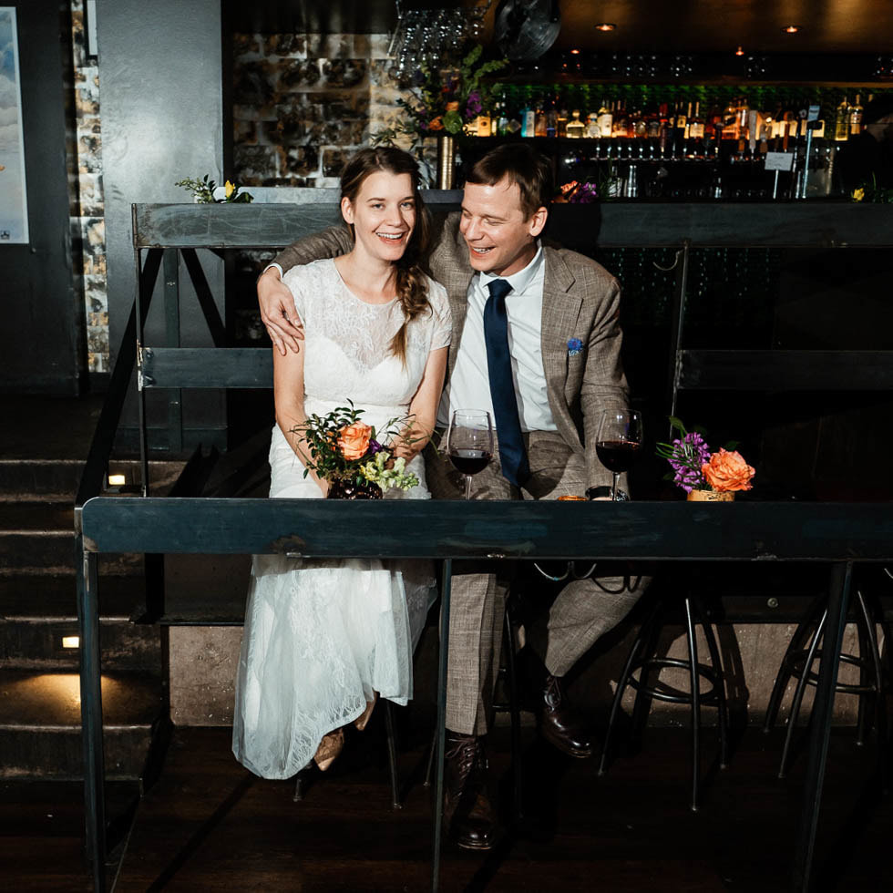 Bride and groom portrait, ophelias denver wedding, sweetly paired wedding planning, city wedding inspiration