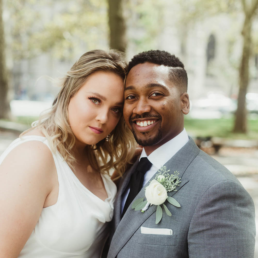 Bride and groom portrait, riverside church nyc wedding, sweetly paired wedding planning, city wedding inspiration
