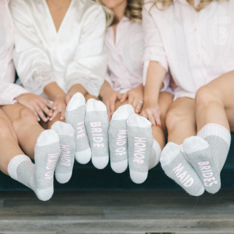 bridesmaids in socks, bridal party getting ready photos, beaver creek wedding planner, sweetly paired wedding planners