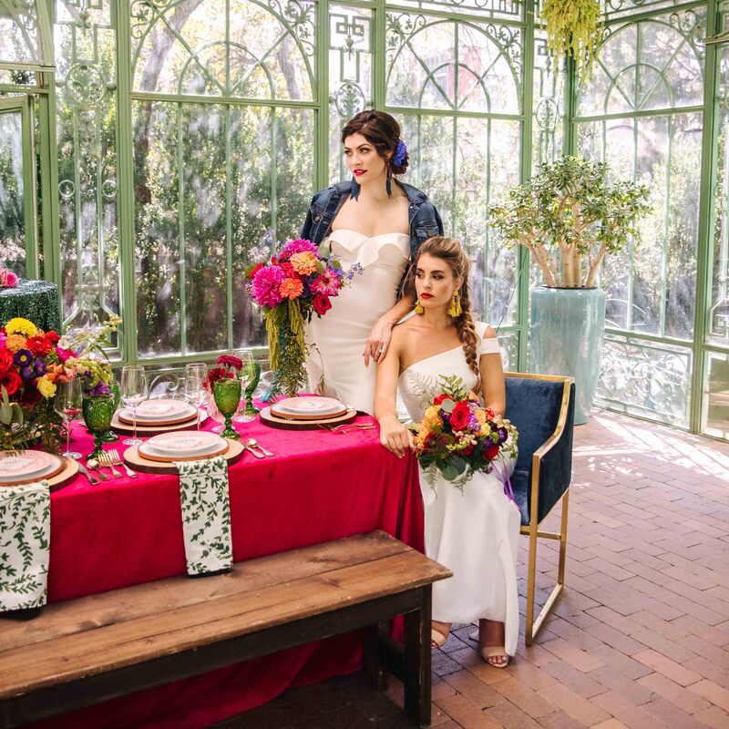 lgbtq wedding planner, denver botanic gardens wedding, lesbian wedding, rainbow fiesta wedding