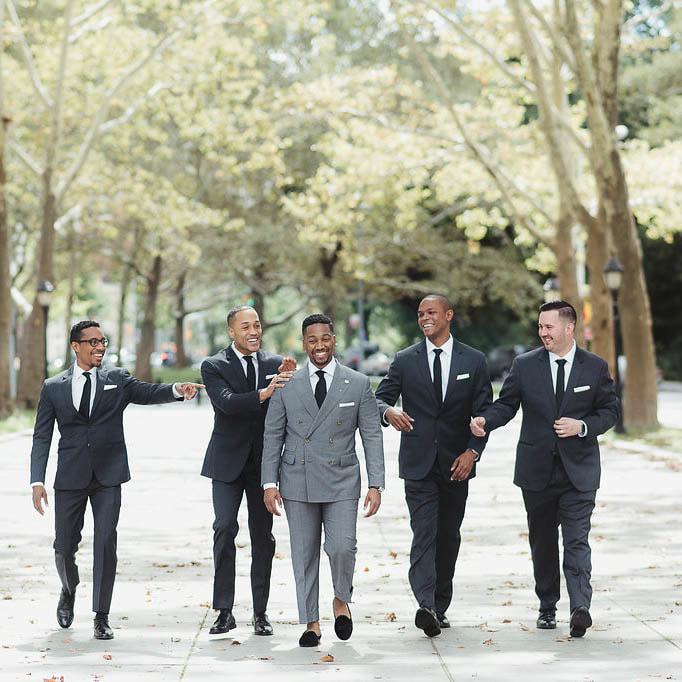 groom and groomsmen walking in park, Wedding party photos, the riverside church, new york city wedding planner, sweetly paired weddings, destination wedding