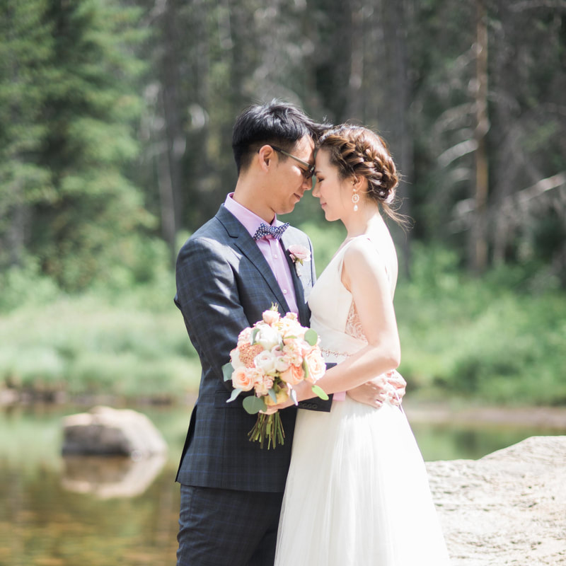 Bride and groom portrait, piney river ranch wedding, mountain wedding planner, vail wedding planner, colorado wedding planner, sweetly paired, summer wedding inspiration, destination wedding planner