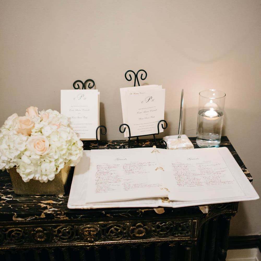 Grant humphreys mansion wedding venue, best colorado wedding planner, denver wedding planner, city wedding inspiration, sweetly paired weddings, welcome table with guestbook